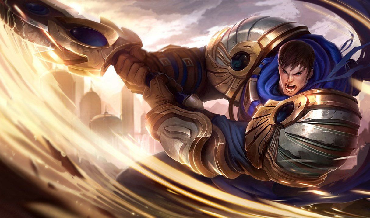 Whirling Sword and Full Armor in Classic Garen Skin