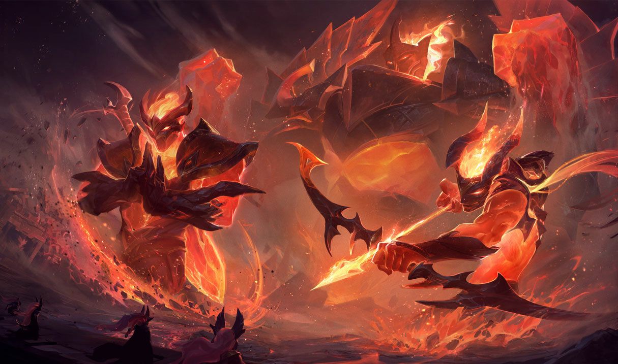 Galio guarding varus with infernal skin