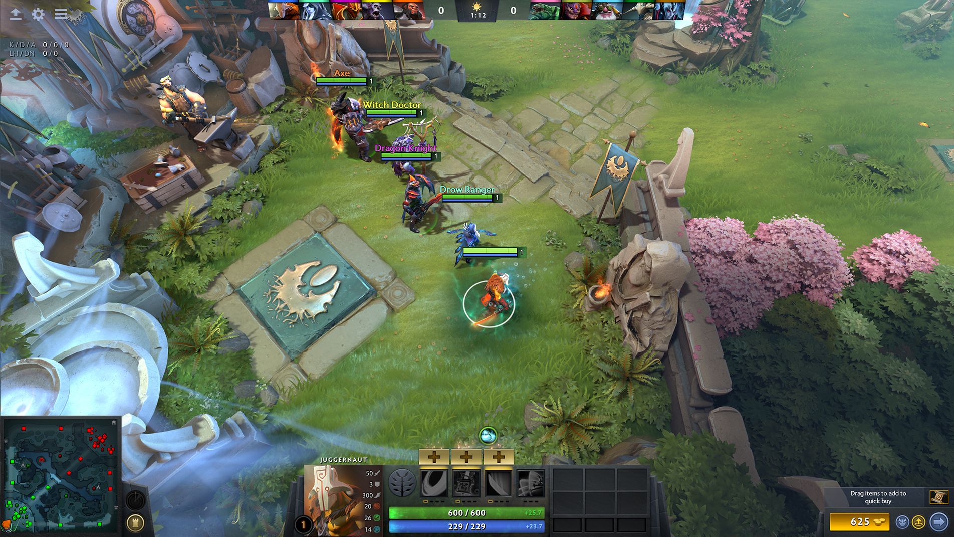 DOTA 2 also has a fountain like League of Legends has