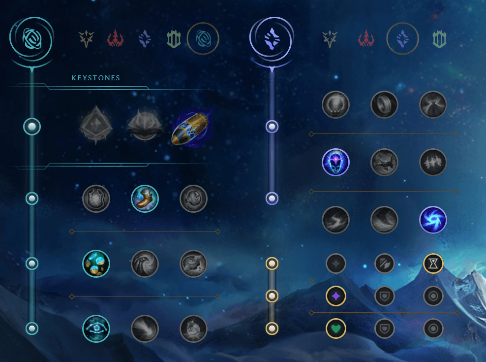 Gangplank ARAM runeset with focus on inspiration rune tree