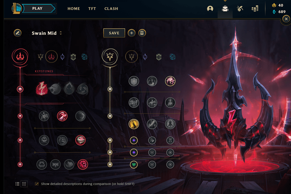 Swain Mid Runes